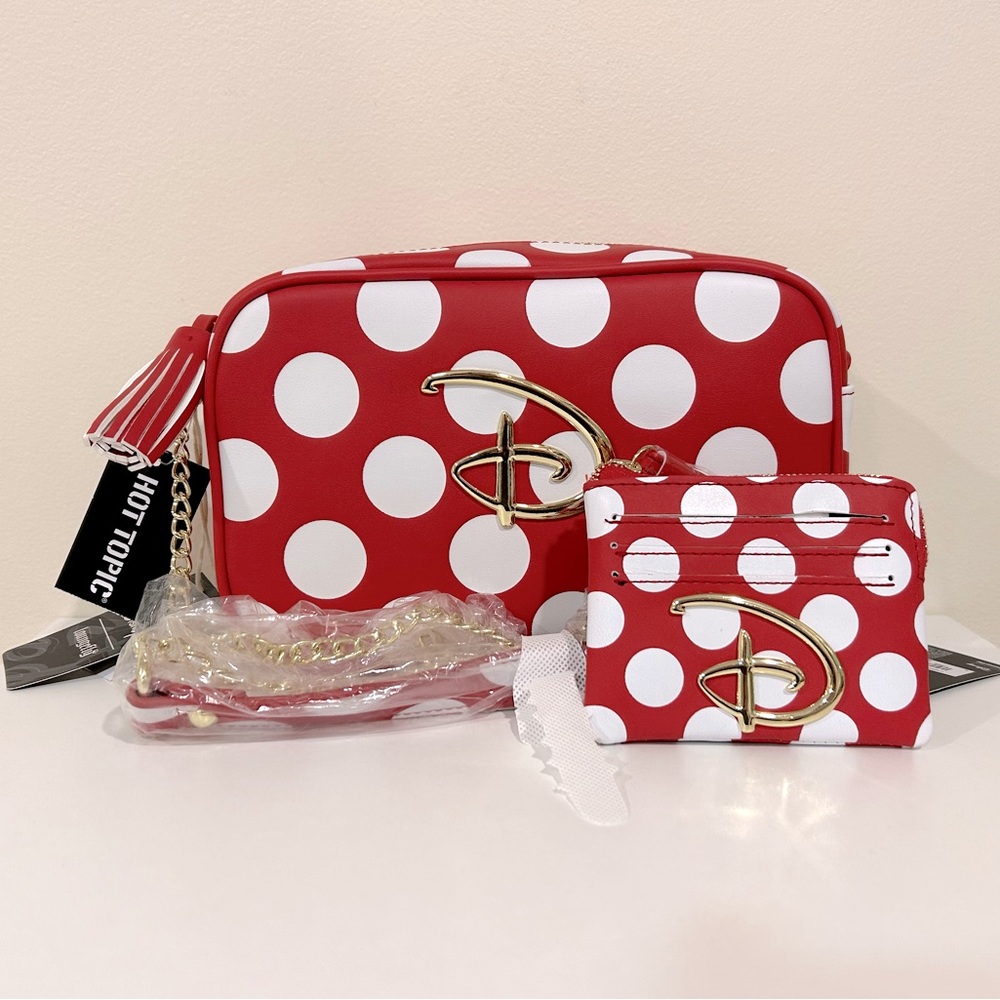 Loungefly Disney Polka Dot Crossbody Bag & Wallet